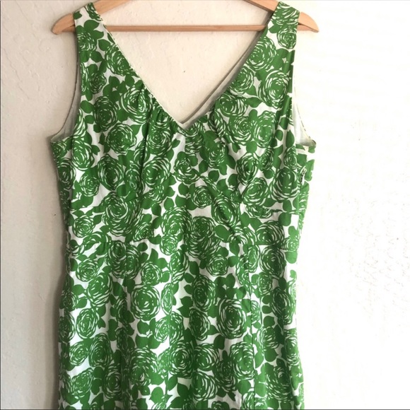 Boden Nancy dress green rose print size US 14R UK 10 - Picture 3 of 11